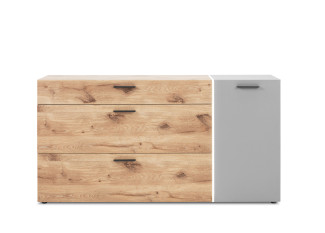 Sideboard LIV´IN BAVENO in hellgrau, Nox Oak Nachbildung