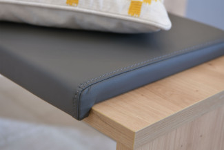 Bank LIV´IN LUCERA in Basalt matt, Artisan Eiche Nachbildung, dunkelgrau