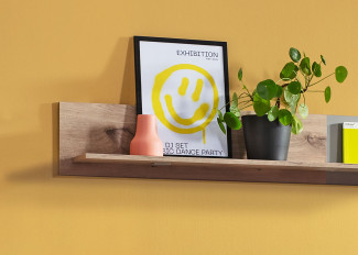 Wandboard LIV´IN BAVENO in hellgrau, Nox Oak Nachbildung