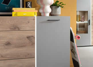 Sideboard LIV´IN BAVENO in hellgrau, Nox Oak Nachbildung