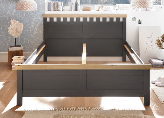 Bett LIV´IN BERN in graphit, Artisan Eiche Nachbildung