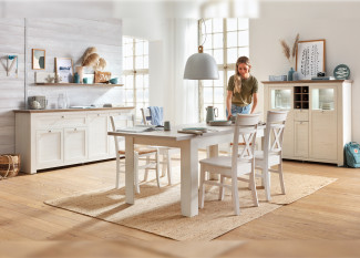 Sideboard LIV´IN MARBELLA in Pinie weiß Nachbildung, Nelson Eiche Nachbildung